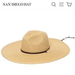 El Campo 5" Brim Sun Hat - UPF50 with Chin Cord in Toast - Size Medium